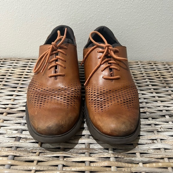 Cole Haan size 12 Men\'s Brown Leather 2.0 Grand Topsider Shoes, casual, GUC, main image 2